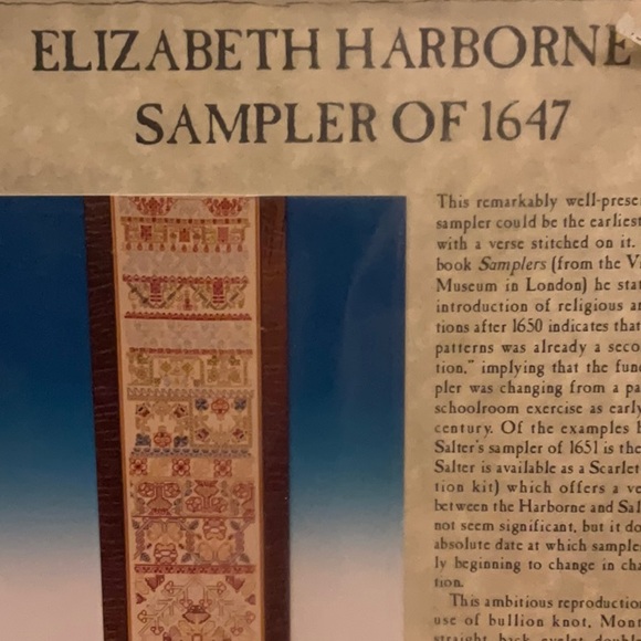 Museum quality needlework Reproduction Sampler. Fabulous company and quality. - Picture 1 of 8